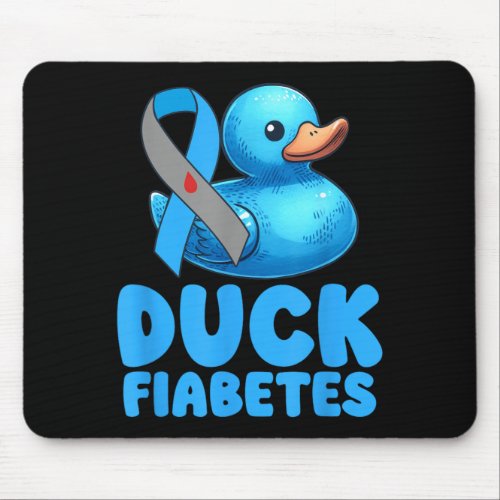 Funny Diabetes Awareness Duck Fiabetes Cool Rubber Mouse Pad