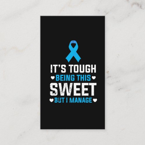 Funny Diabetes Awareness Insulin Warrior Diabetic Business Card