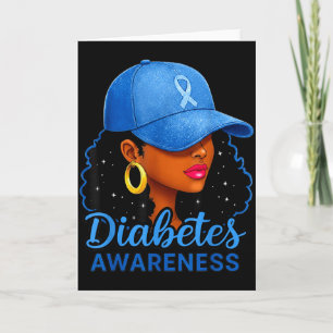 Funny Diabetes Awareness Month Black Women Card