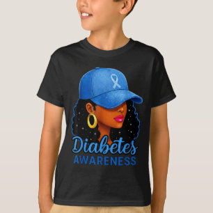 Funny Diabetes Awareness Month Black Women T-Shirt