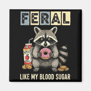 Funny Diabetes Raccoon Humor Type One Insulin Joke Magnet