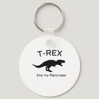 Funny Diabetes T-rex Ate my Pancreas Keychain