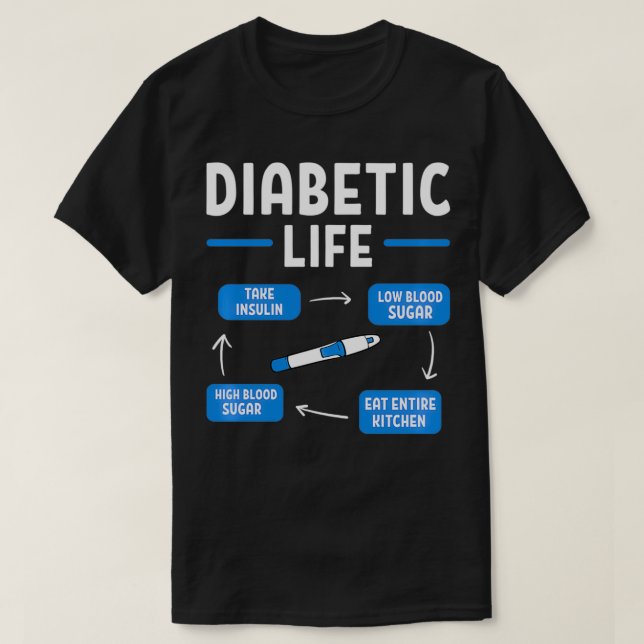 Funny Diabetic Life Diabetes Awareness Pullover  (Design Front)