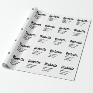 Funny Diabetic type 1 Definition Awareness Gift Wrapping Paper