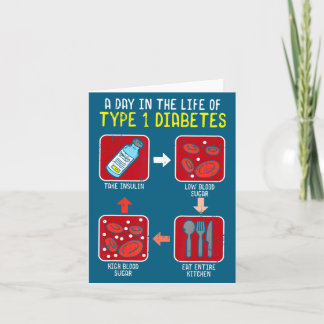 Funny Diabetic Type 1 Life Cycle Funny Diabetes Card