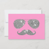 Funny Diamond Mustache With Glasses (Front)