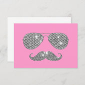 Funny Diamond Mustache With Glasses (Front/Back)