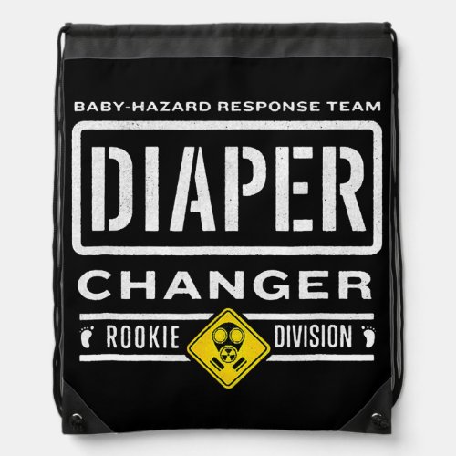 Funny Diaper Changer Duty Expecting Baby New Dad Drawstring Bag