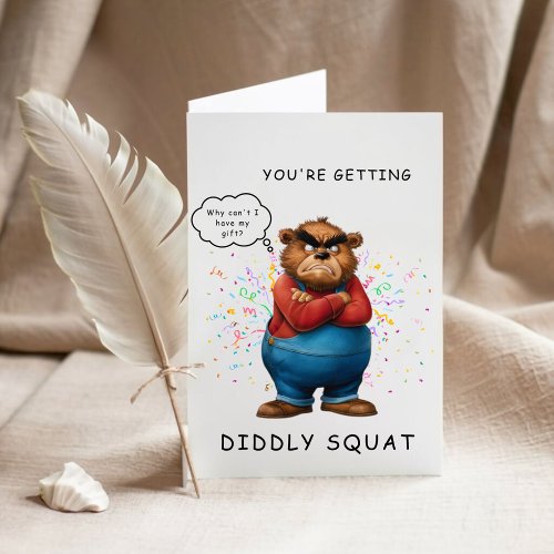  Funny Diddly Squat Humor Fathers Day Card