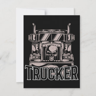 Funny Diesel Trucker Big Rig Semi Invitation