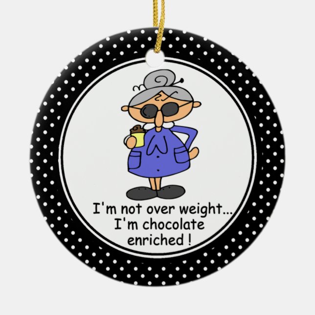 Funny Diet Humor Christmas Ornament (Front)