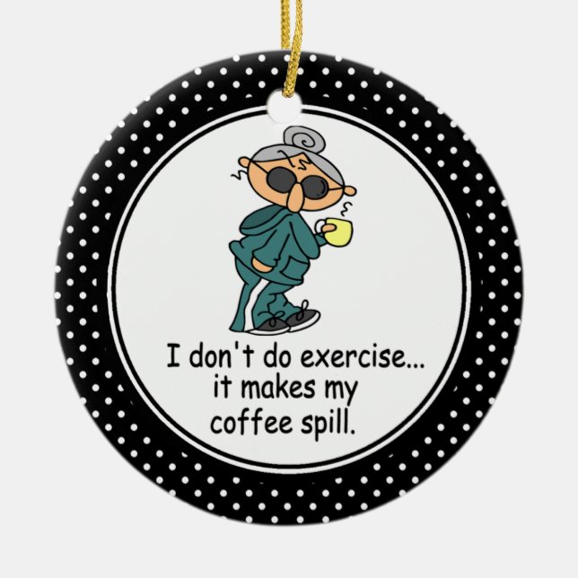 Funny Diet Humor Christmas Ornament (Front)