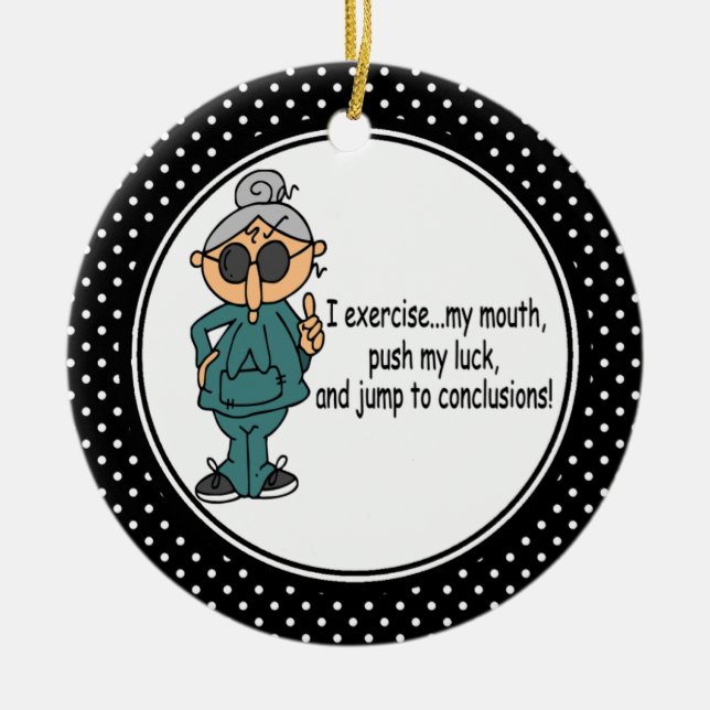 Funny Diet Humor Christmas Ornament (Front)