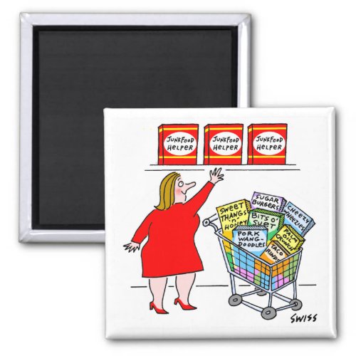 Funny Diet Reminder Dieting Cartoon Kitchen  Magnet