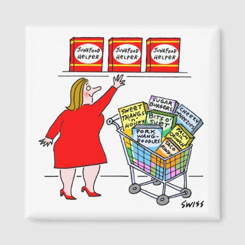 Funny Diet Reminder Dieting Cartoon Kitchen  Magnet