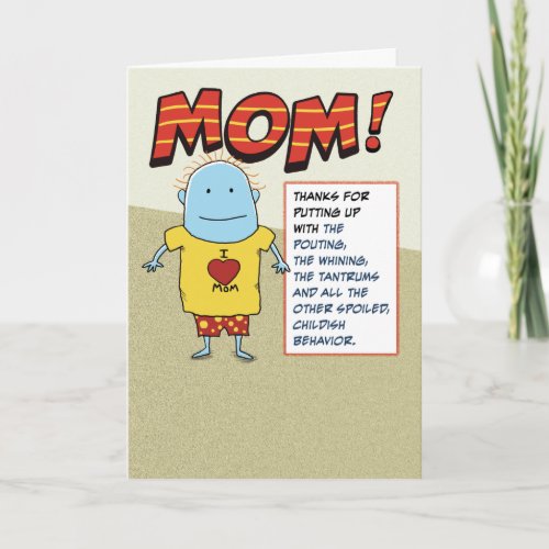 Funny Dig at Dad Mothers Day Card