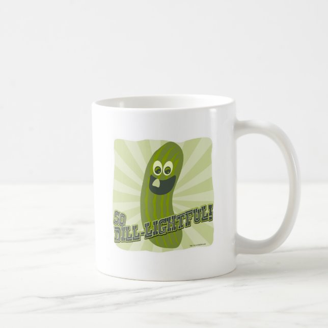 Funny Dill-lightful Pickle Coffee Mug (Right)