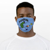 Funny Dill Pickle Playing Pickleball Adult Cloth Face Mask (Worn)