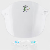 Funny Dill Pickle Playing Pickleball Face Shield (Front w/Glasses)
