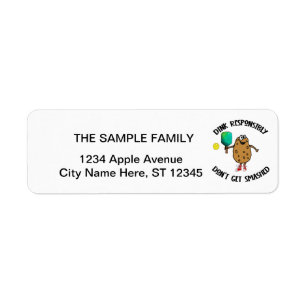 Funny Dink Responsibly Pickleball Sports Label