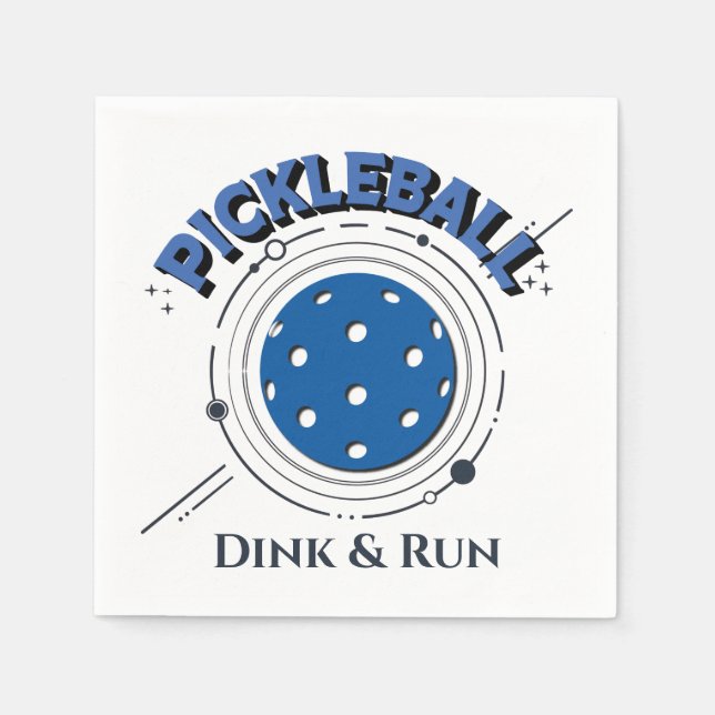 Funny Dink & Run Pickleball Napkins (Front)