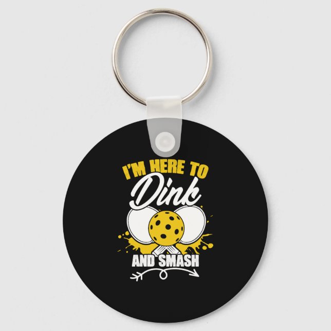 Funny Dinking Pickleball Game Humor For A Keychain (Front)