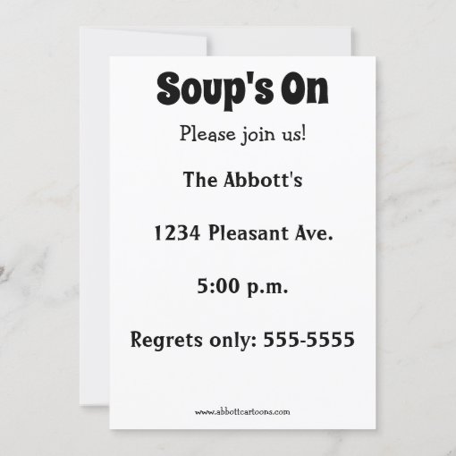 Funny Dinner Invitations "Spectickles" Humor Zazzle