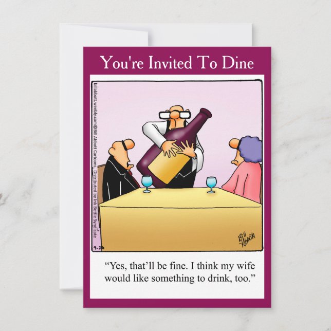 Funny Dinner Party Invitations (Front)