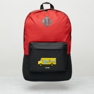 Funny Dino dinosaur Back To School Bus boys kids Port Authority® Backpack