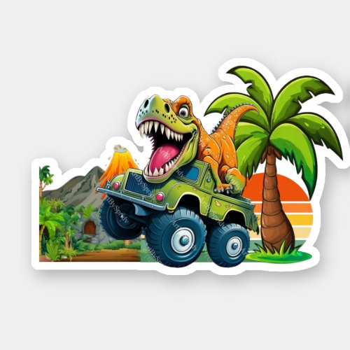 funny dinocess enjoy sticker