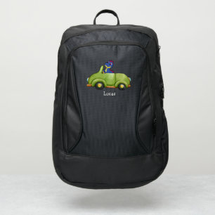 Funny dinosaur antique car birthday School boy Port Authority® Backpack