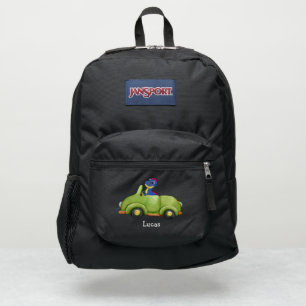 Funny dinosaur antique car boy Back To School kids JanSport Backpack