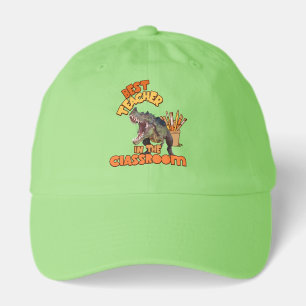 Funny Dinosaur Art Teacher Classroom Humor Design Hat