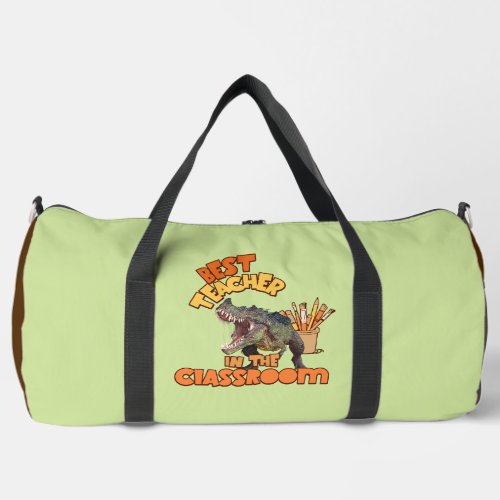 Funny Dinosaur Art Teacher Creative Classroom Duffle Bag