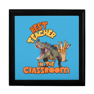 Funny Dinosaur Art Teacher Creative Classroom Gift Box