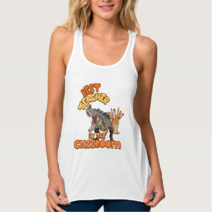 Funny Dinosaur Art Teacher Creative Classroom Tank Top