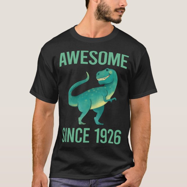 Funny Dinosaur - Awesome Since 1926 T-Shirt (Front)