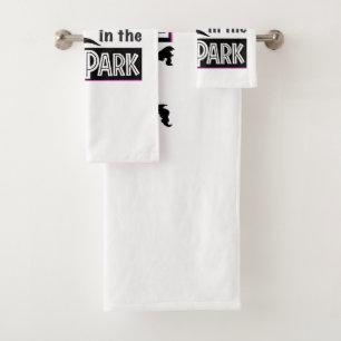 Funny Dinosaur Being A Mom is a Walk in the Park Bath Towel Set