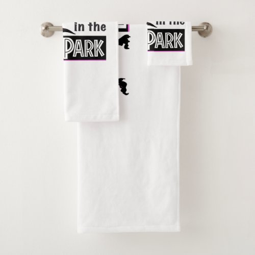 Funny Dinosaur Being A Mom is a Walk in the Park Bath Towel Set