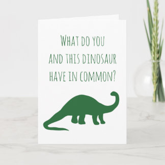 Funny Dinosaur Birthday Card for Vegetarians