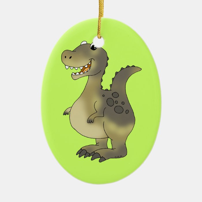 Funny dinosaur christmas tree ornaments