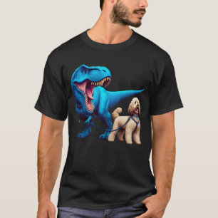 Funny Dinosaur Cockapoo Walking Dog Lover T-Shirt
