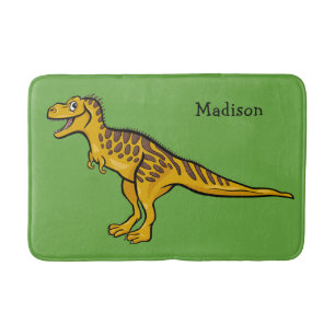 Funny Dinosaur custom name & color bath mats