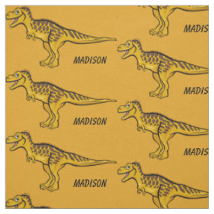 Funny Dinosaur custom name & color fabric