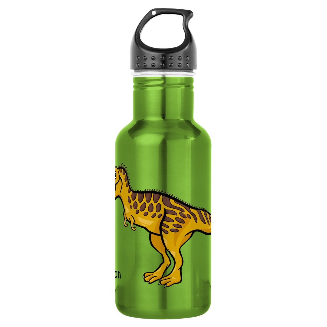 Funny Dinosaur custom name water bottles Zazzle