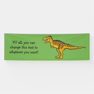 Funny Dinosaur custom text & color banner