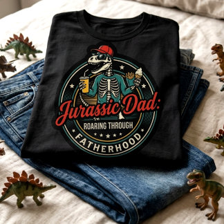 Funny Dinosaur Dad Fathers Day T-Shirt