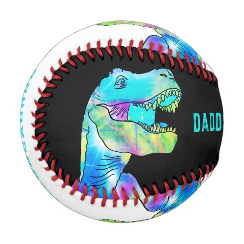 Funny Dinosaur Dad Quote Baseball