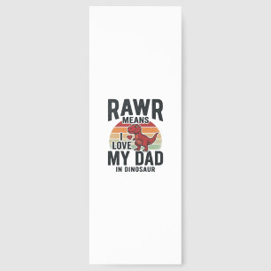 Funny Dinosaur Dad RAWR Vintage Shirt Design_1 Bookmarks