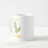 Funny Dinosaur Drinking Tea Rex Tyrannosaurus Coffee Mug (Front Left)